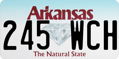 AR license plate 245WCH