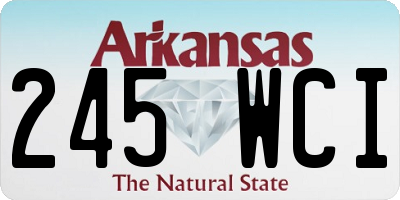 AR license plate 245WCI