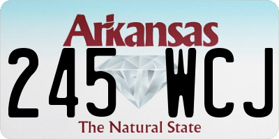 AR license plate 245WCJ