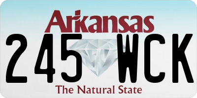 AR license plate 245WCK