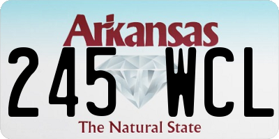 AR license plate 245WCL