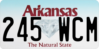 AR license plate 245WCM