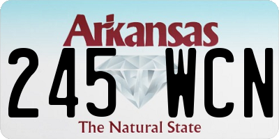 AR license plate 245WCN
