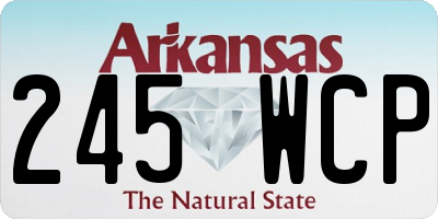 AR license plate 245WCP