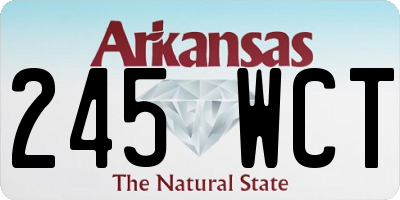 AR license plate 245WCT