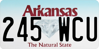 AR license plate 245WCU