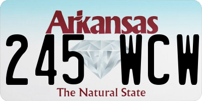 AR license plate 245WCW