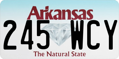 AR license plate 245WCY