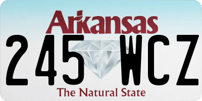 AR license plate 245WCZ