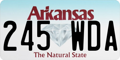 AR license plate 245WDA