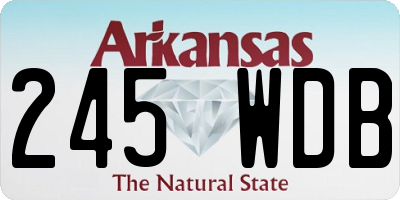 AR license plate 245WDB