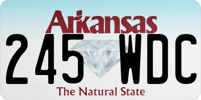 AR license plate 245WDC