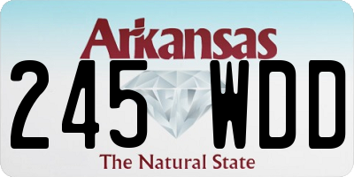 AR license plate 245WDD