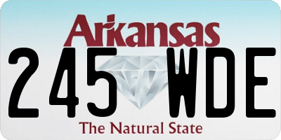 AR license plate 245WDE