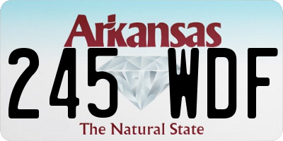 AR license plate 245WDF