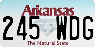 AR license plate 245WDG