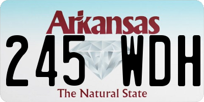 AR license plate 245WDH