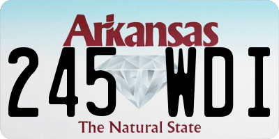 AR license plate 245WDI