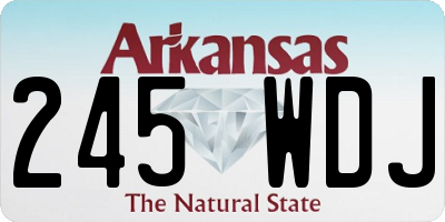 AR license plate 245WDJ