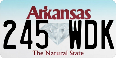 AR license plate 245WDK