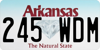 AR license plate 245WDM