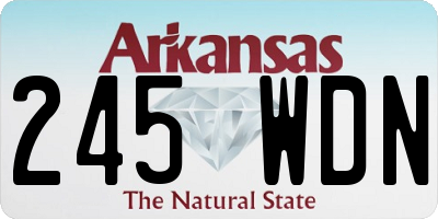 AR license plate 245WDN