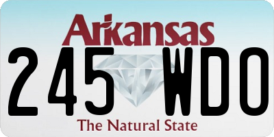 AR license plate 245WDO