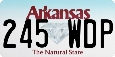 AR license plate 245WDP