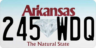 AR license plate 245WDQ
