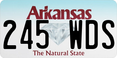 AR license plate 245WDS