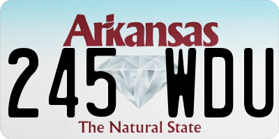 AR license plate 245WDU