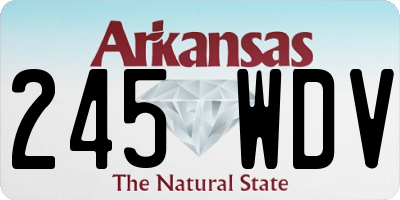AR license plate 245WDV