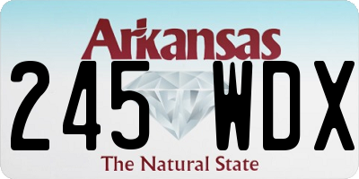 AR license plate 245WDX