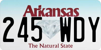 AR license plate 245WDY