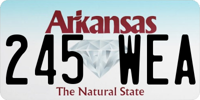 AR license plate 245WEA