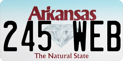 AR license plate 245WEB