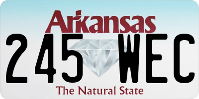 AR license plate 245WEC