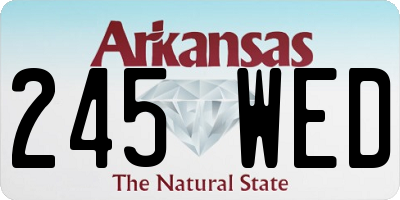 AR license plate 245WED