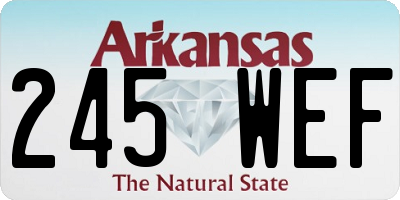 AR license plate 245WEF