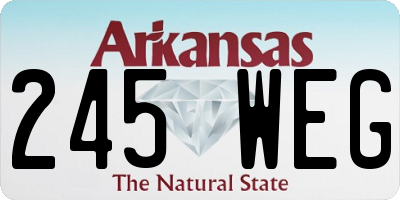 AR license plate 245WEG