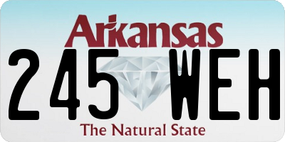 AR license plate 245WEH