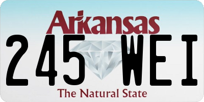 AR license plate 245WEI