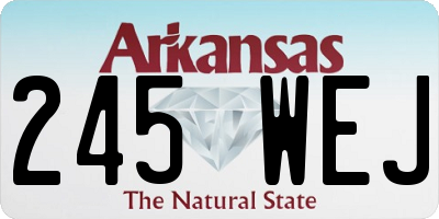 AR license plate 245WEJ