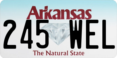 AR license plate 245WEL