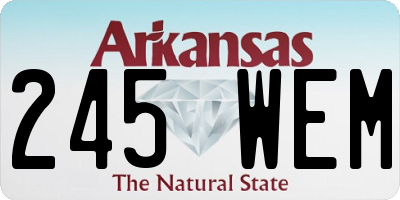 AR license plate 245WEM