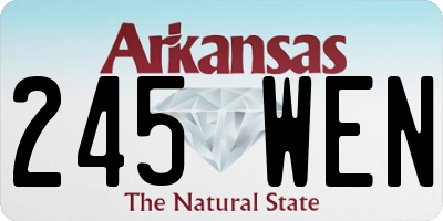 AR license plate 245WEN