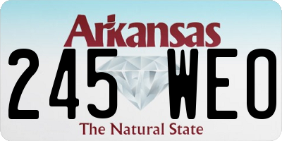 AR license plate 245WEO