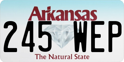 AR license plate 245WEP