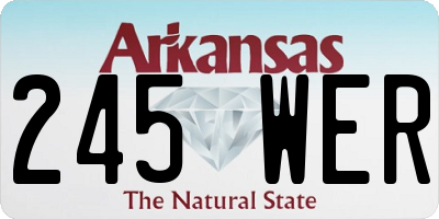 AR license plate 245WER
