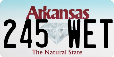 AR license plate 245WET